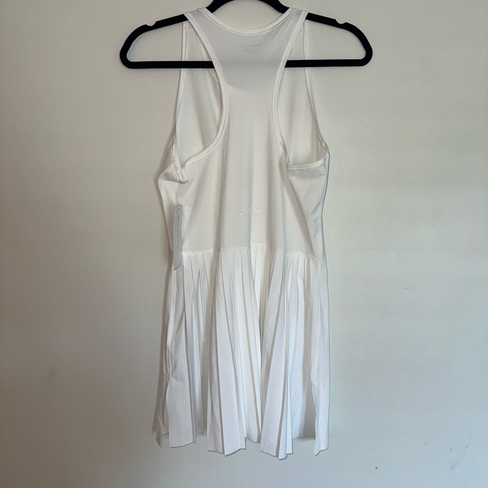 Athleta Bright White Match Point Pleated Tennis Golf Athletic Dress - Picture 4 of 6